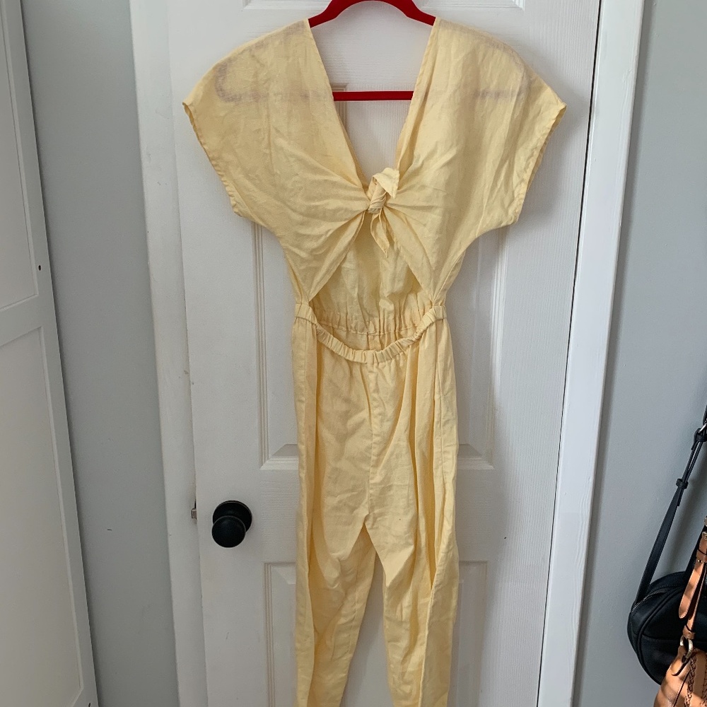 Yellow Urban Outfitters Cutout Jumpsuit
